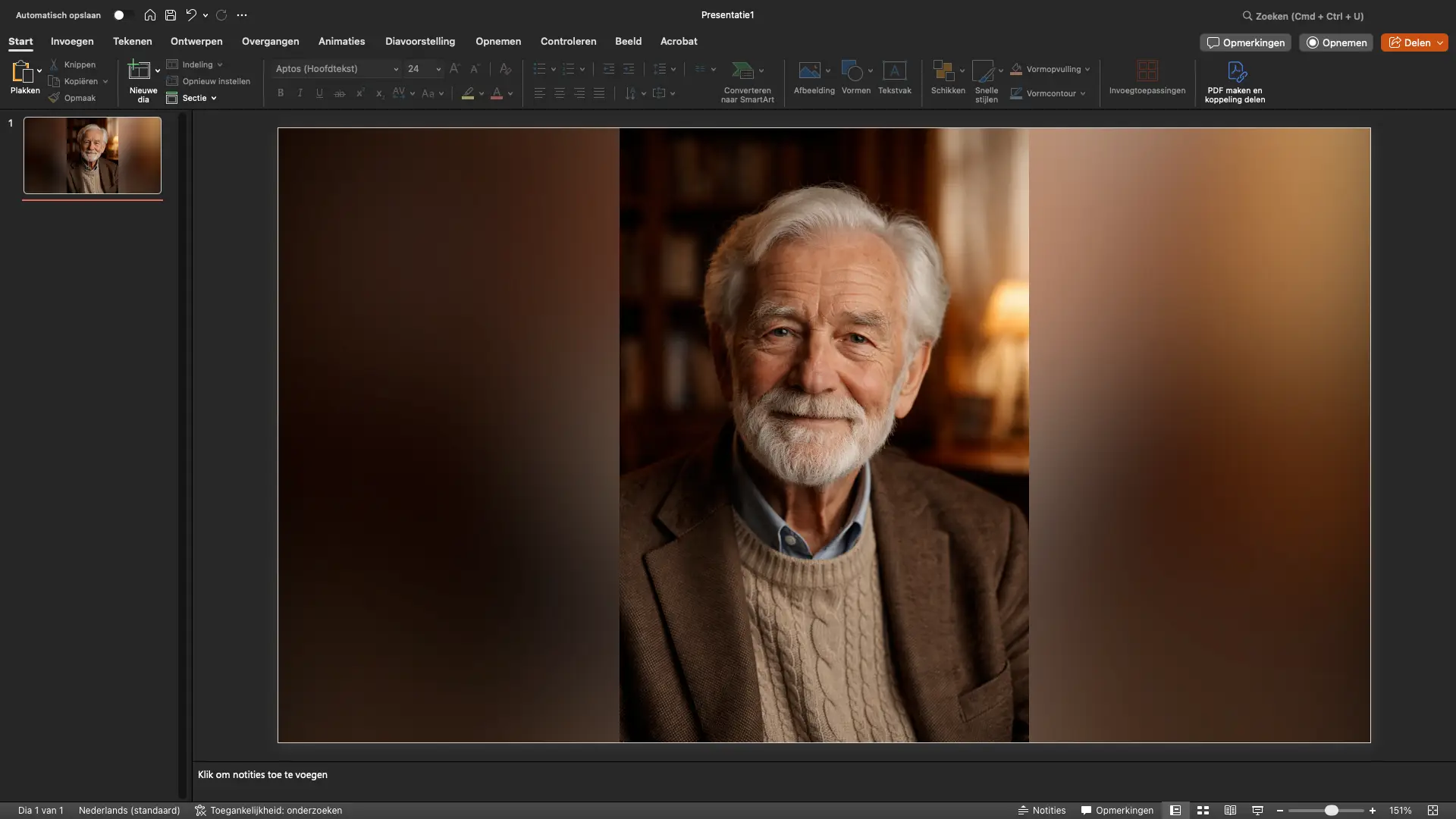 AI man beeld vullend Powerpoint